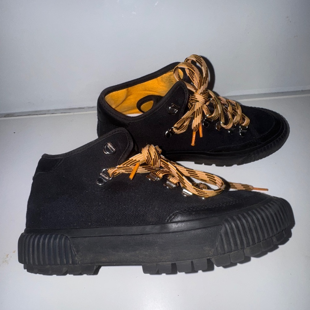 RAG AND BONES ARMY HIKER LOW TOP SNEAKERS BLACK SIZE US 7 WOMENS - Picture 9 of 11